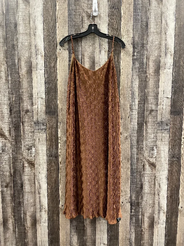 Dress Casual Midi By Cme In Bronze, Size: M Comfortable Knitwear Midi Dress