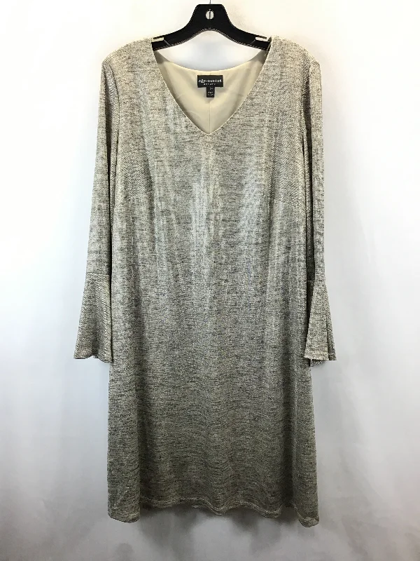 Dress Casual Midi By Connected Apparel In Gold, Size: 14 Fashionable Sheer Sleeve Midi Dress Dress Casual Midi By Connected Apparel In Gold, Size: 14 Fashionable Sheer Sleeve Midi Dress