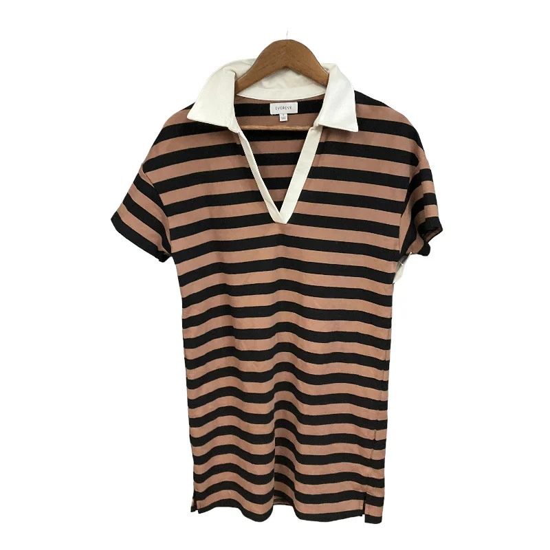 Dress Casual Midi By Evereve In Striped Pattern, Size: S Cozy T-shirt Midi Dress