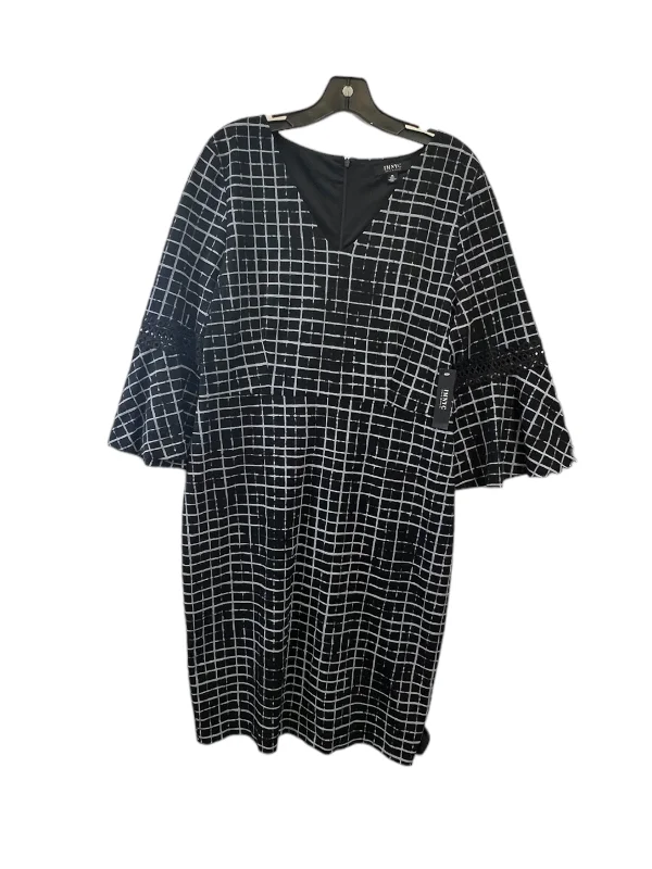 Dress Casual Midi By Isaac Mizrahi In Black & Grey, Size: Xl Fashionable Plaid Midi Dress Dress Casual Midi By Isaac Mizrahi In Black & Grey, Size: Xl Fashionable Plaid Midi Dress