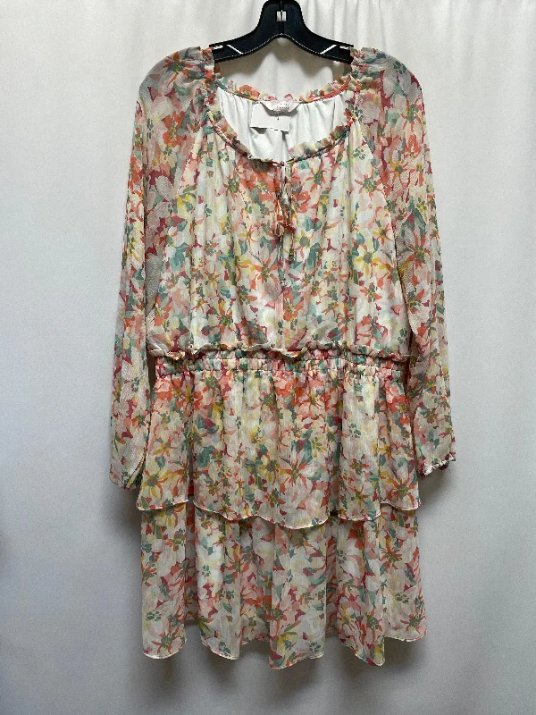 Dress Casual Midi By Lc Lauren Conrad In Pink, Size: Xl Stylish Off-Shoulder Ruffle Dress Dress Casual Midi By Lc Lauren Conrad In Pink, Size: Xl Stylish Off-Shoulder Ruffle Dress