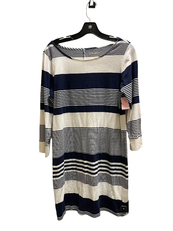 Dress Casual Midi By Lilly Pulitzer In Blue, Size: L Trendy Knit Midi Dress