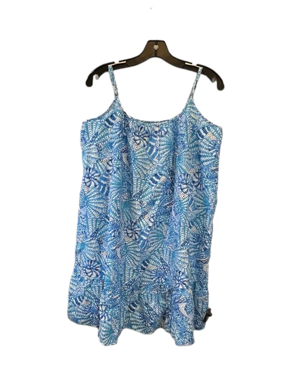 Dress Casual Midi By Lilly Pulitzer In Blue & White, Size: L Trendy Square Neck Midi Dress Dress Casual Midi By Lilly Pulitzer In Blue & White, Size: L Trendy Square Neck Midi Dress