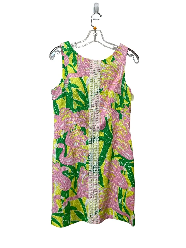 Dress Casual Midi By Lilly Pulitzer In Multi-colored, Size: 10 Trendy Fit-and-Flare Midi Dress Dress Casual Midi By Lilly Pulitzer In Multi-colored, Size: 10 Trendy Fit-and-Flare Midi Dress
