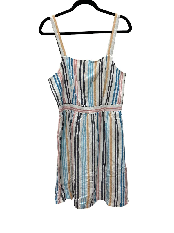 Dress Casual Midi By Loft In Striped Pattern, Size: M Fashionable Pleated Midi Dress Dress Casual Midi By Loft In Striped Pattern, Size: M Fashionable Pleated Midi Dress
