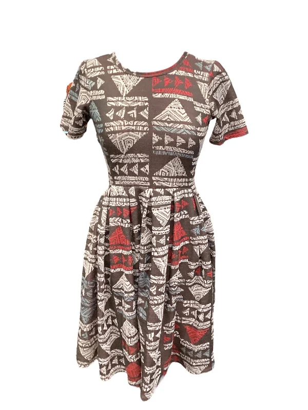 Dress Casual Midi By Lularoe In Multi-colored, Size: S Comfortable Ruched Midi Dress Dress Casual Midi By Lularoe In Multi-colored, Size: S Comfortable Ruched Midi Dress