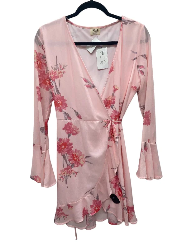 Dress Casual Midi By Peach Love Cream California In Pink, Size: M Stylish Off-Shoulder Ruffle Dress Dress Casual Midi By Peach Love Cream California In Pink, Size: M Stylish Off-Shoulder Ruffle Dress