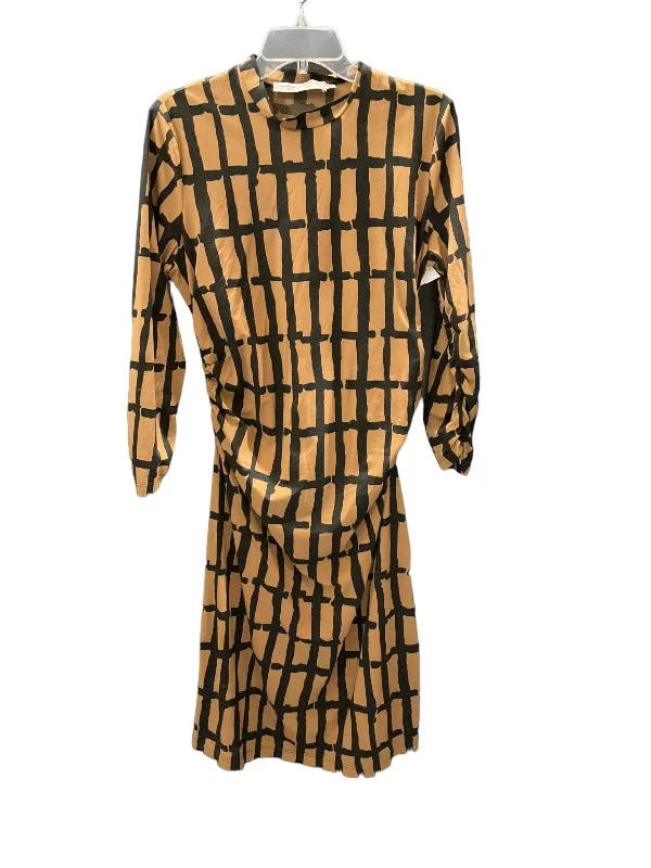 Dress Casual Midi By Proenza-schouler In Black & Brown, Size: M Elegant Satin Slip Midi Dress Dress Casual Midi By Proenza-schouler In Black & Brown, Size: M Elegant Satin Slip Midi Dress