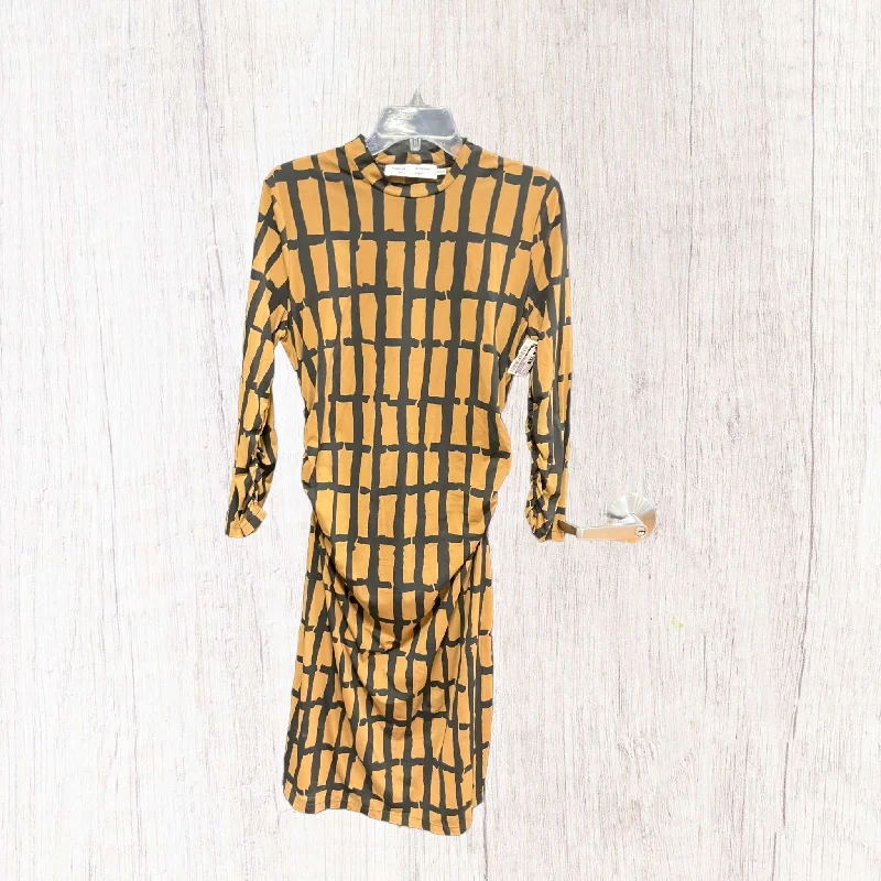 Dress Casual Midi By Proenza-schouler In Black & Brown, Size: M Elegant Lace Trim Midi Dress Dress Casual Midi By Proenza-schouler In Black & Brown, Size: M Elegant Lace Trim Midi Dress