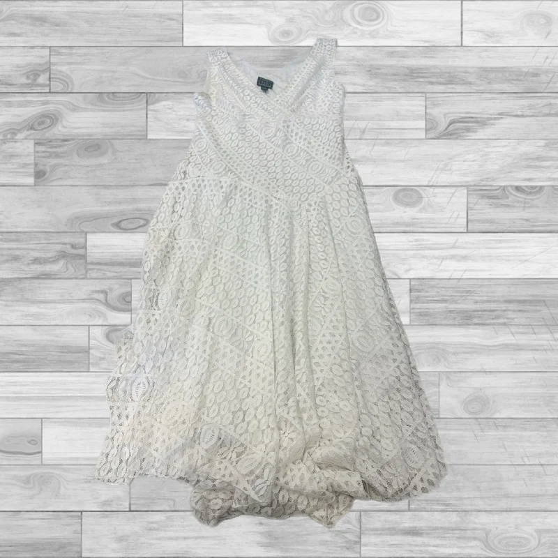 Dress Casual Midi By Rabbit In White, Size: 10 Stylish Long Sleeve Floral Midi Dress Dress Casual Midi By Rabbit In White, Size: 10 Stylish Long Sleeve Floral Midi Dress