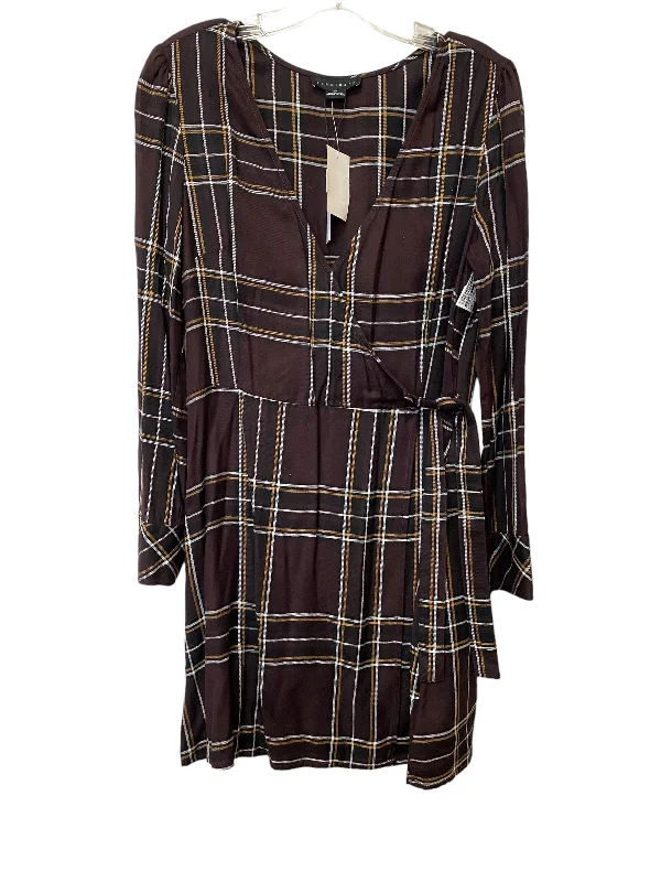 Dress Casual Midi By Sanctuary In Plaid Pattern, Size: 10 Fashionable Fitted Midi Dress Dress Casual Midi By Sanctuary In Plaid Pattern, Size: 10 Fashionable Fitted Midi Dress