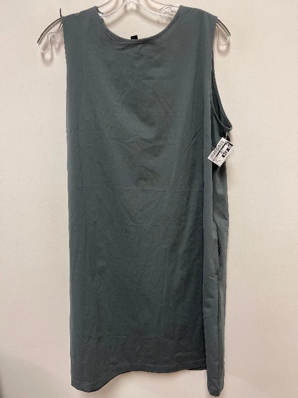 Dress Casual Midi By Uniqlo In Grey, Size: Xl Elegant Lace Trim Midi Dress
