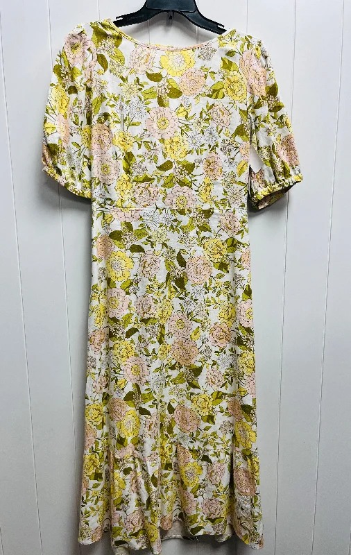 Dress Casual Midi By Who What Wear In Green & Yellow, Size: M Cozy Ribbed Knit Midi Dress Dress Casual Midi By Who What Wear In Green & Yellow, Size: M Cozy Ribbed Knit Midi Dress