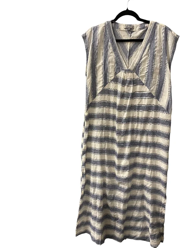 Dress Casual Midi By Wishlist In Striped Pattern, Size: L Stylish Off-Shoulder Ruffle Dress Dress Casual Midi By Wishlist In Striped Pattern, Size: L Stylish Off-Shoulder Ruffle Dress