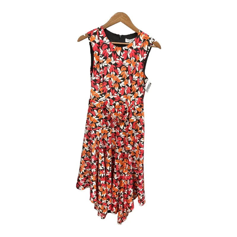 Dress Party Midi By Calvin Klein In Multi-colored, Size: S Elegant Floral Skirt Midi Dress Dress Party Midi By Calvin Klein In Multi-colored, Size: S Elegant Floral Skirt Midi Dress