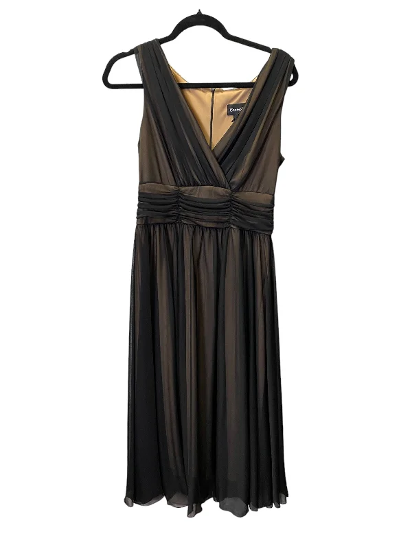 Dress Party Midi By Connected Apparel In Black & Tan, Size: M Elegant Sleeveless Midi Dress Dress Party Midi By Connected Apparel In Black & Tan, Size: M Elegant Sleeveless Midi Dress