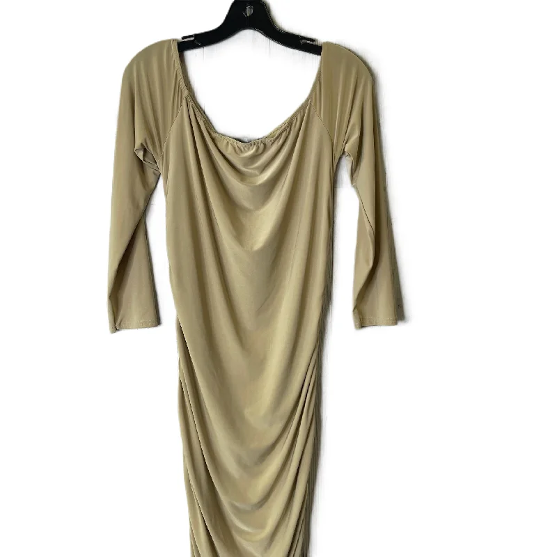 Dress Party Midi By Pretty Little Thing In Cream, Size: 16 Comfortable Deep V Midi Dress Dress Party Midi By Pretty Little Thing In Cream, Size: 16 Comfortable Deep V Midi Dress