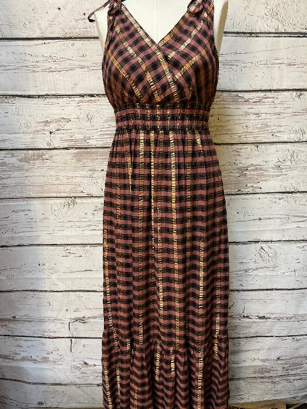 Dress Party Midi By Vince Camuto In Black & Pink, Size: S Stylish Striped Midi Dress Dress Party Midi By Vince Camuto In Black & Pink, Size: S Stylish Striped Midi Dress