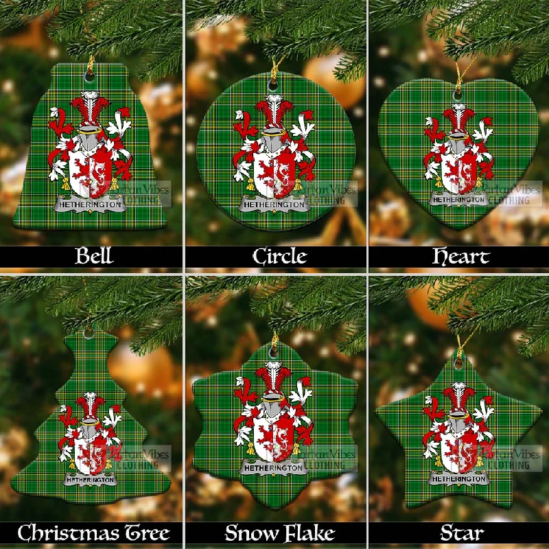Hetherington Irish Clan Tartan Christmas Ceramic Ornament with Coat of Arms Parka Anorak Hoodie Hetherington Irish Clan Tartan Christmas Ceramic Ornament with Coat of Arms Parka Anorak Hoodie