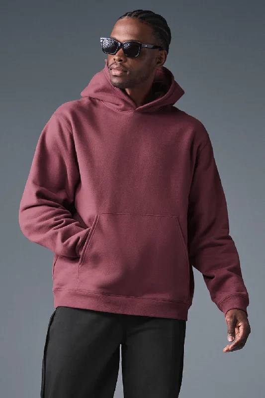 Renown Heavy Weight Hoodie - Burgundy Truffle Hoodie with Rhinestones Sparkly Elegant Renown Heavy Weight Hoodie - Burgundy Truffle Hoodie with Rhinestones Sparkly Elegant