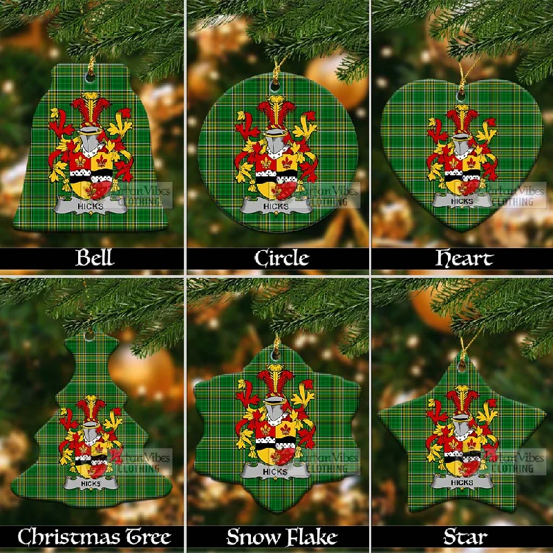 Hicks Irish Clan Tartan Christmas Ceramic Ornament with Coat of Arms Bodycon Sheath Shift Hicks Irish Clan Tartan Christmas Ceramic Ornament with Coat of Arms Bodycon Sheath Shift