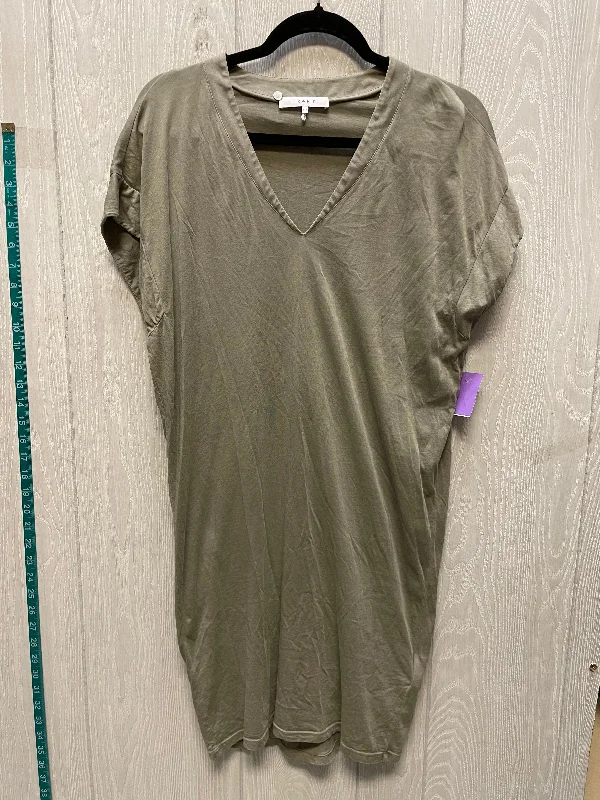 Dress Casual Midi By Frame In Green, Size: S Cozy Midi Dress with Pockets