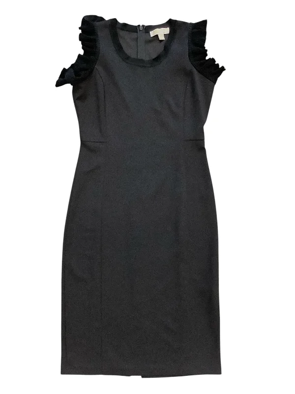 Dress Party Midi By Michael By Michael Kors In Black, Size: M Trendy Flared Sleeve Midi Dress Dress Party Midi By Michael By Michael Kors In Black, Size: M Trendy Flared Sleeve Midi Dress